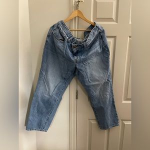 Madewell slouchy boyfriend jeans.